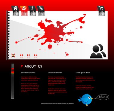 Website design with splatter clipart