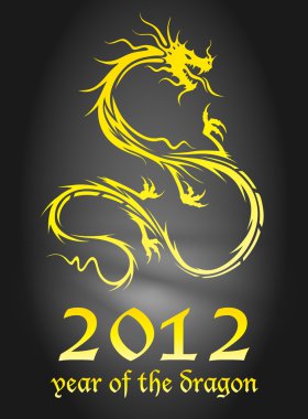 Golden dragon clipart