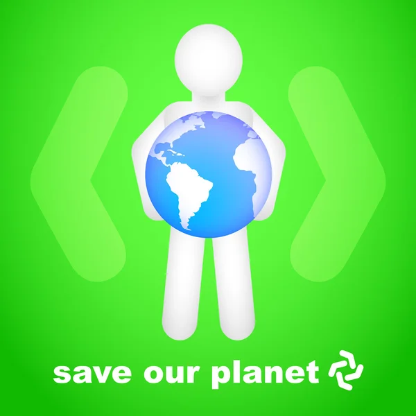 Salvar nuestro planeta — Vector de stock