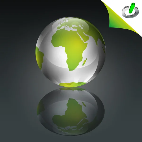 Konceptuella green globe — Stock vektor