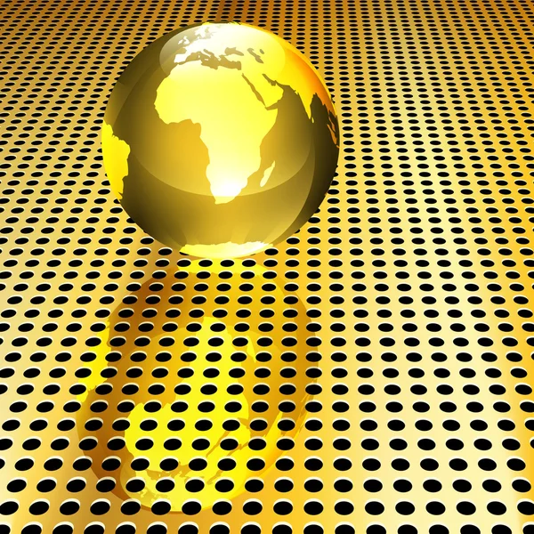 Золотой глобус — стоковый вектор
