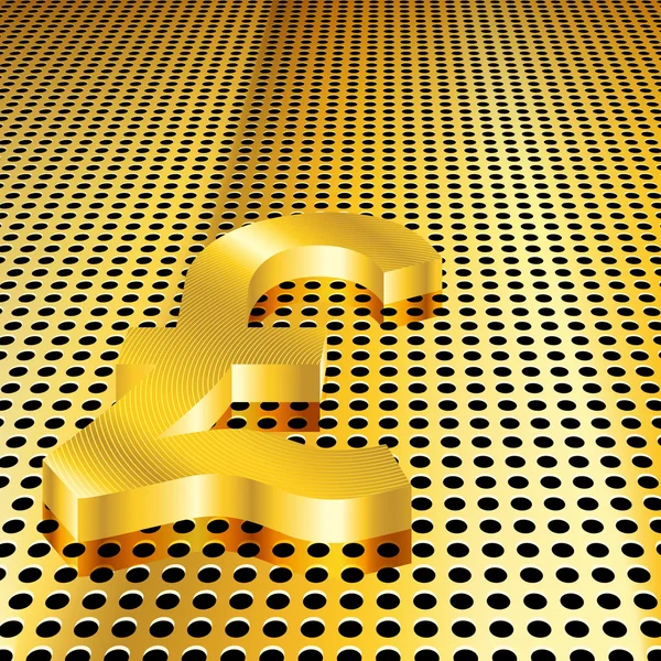 Fondo de libra dorada — Vector de stock