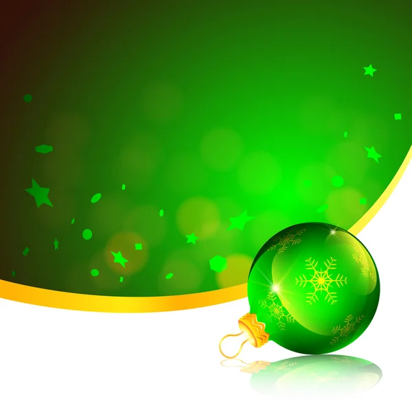 Gröna prydnad julkort — Stock vektor