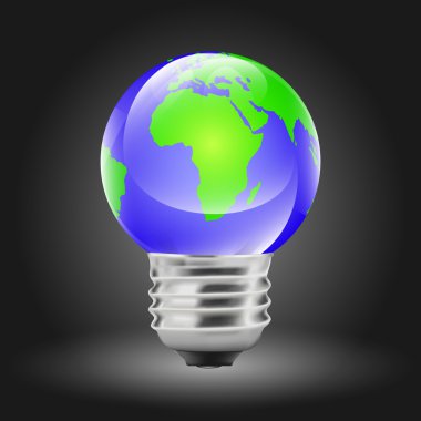 Earth Shaped Bulb clipart