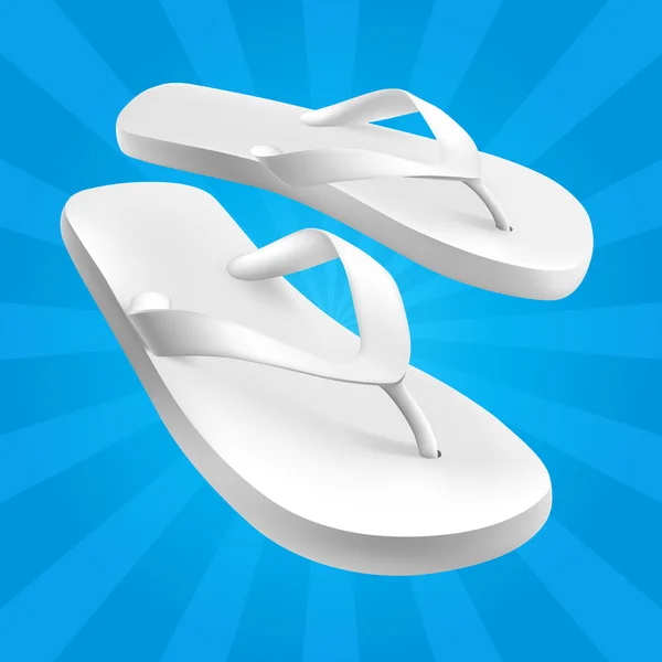 Vita sandaler — Stock vektor