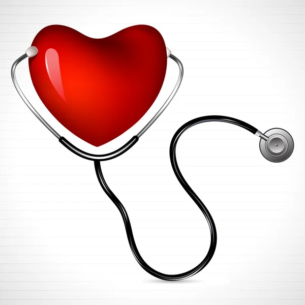 Stetoskop se srdcem — Stockový vektor