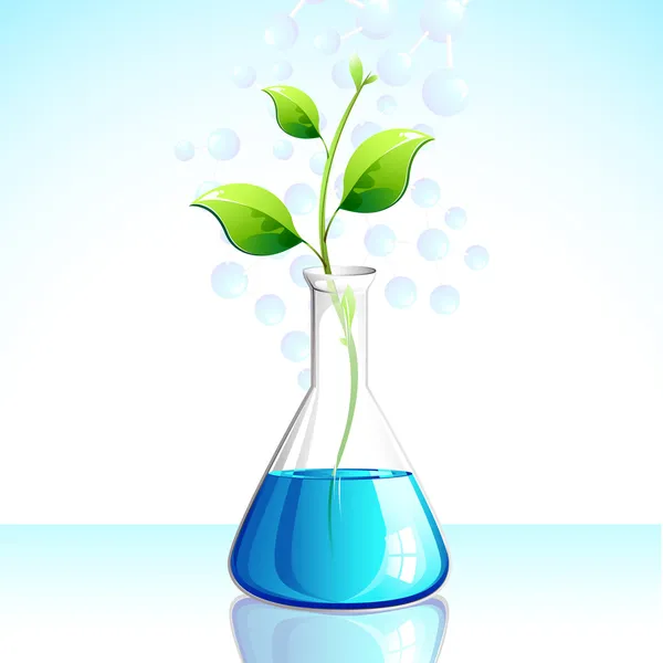 バイオ テクノロジーの植物 — ストックベクタ