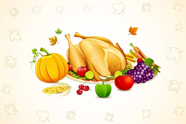 Thanksgiving-kaart — Stockvector