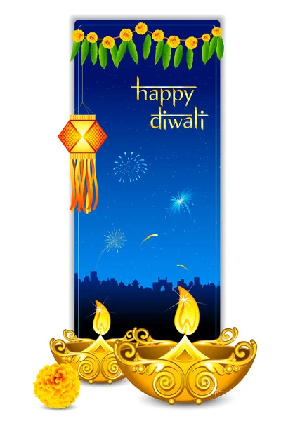 Diwali Card — Stock Vector