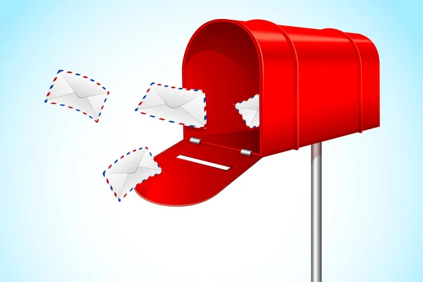 Briefkasten mit Umschlag — Stockvektor
