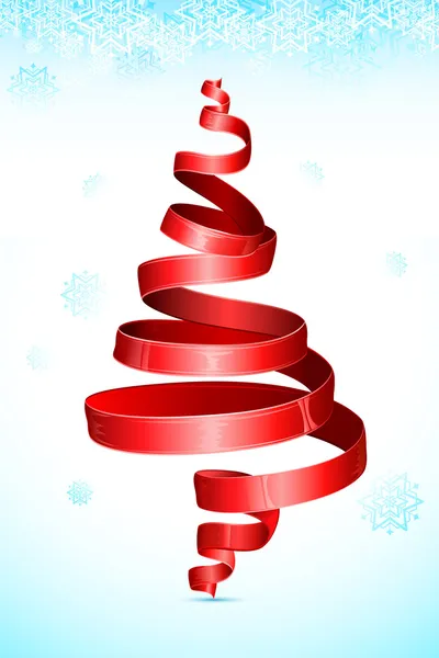 Vánoční strom tvar pásu — Stockový vektor