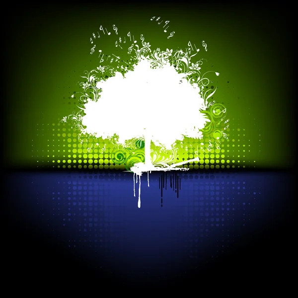 Abstract Grungy Tree — Stock Vector