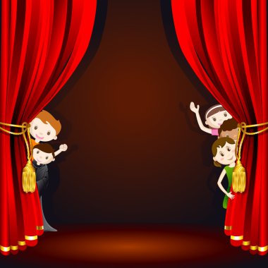 Kids on Stage clipart