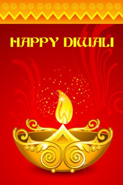 Decorated Diya clipart