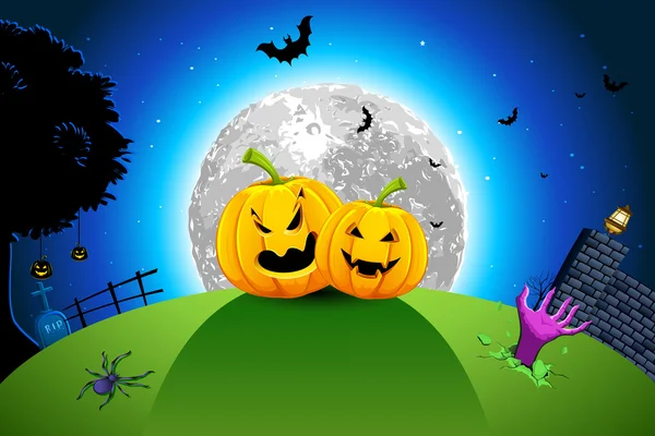 Cartão de Halloween —  Vetores de Stock