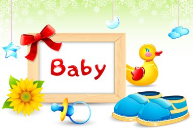 Photo Frame with Baby item clipart