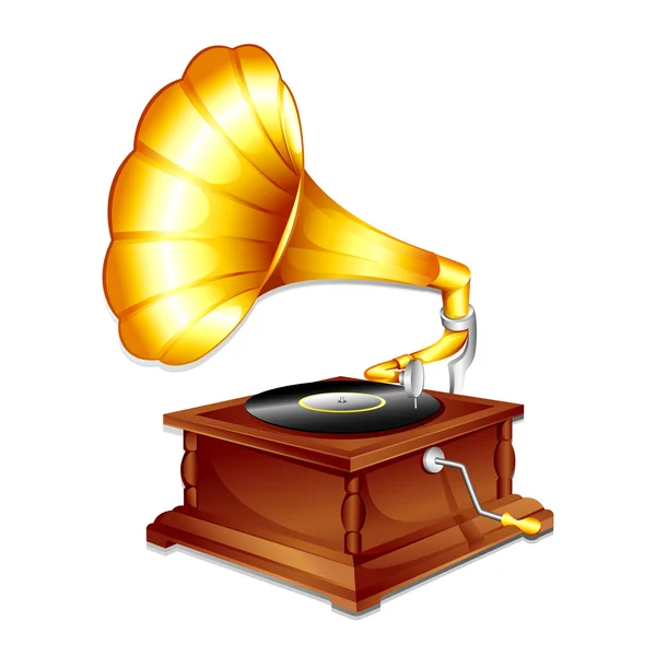Antikes Grammophon — Stockvektor