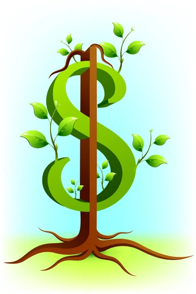 Dolar drzewo — Wektor stockowy