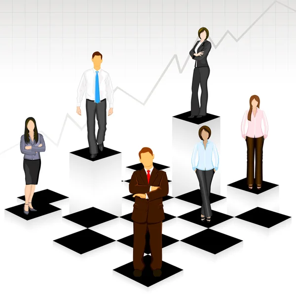 A sakktábla üzleti — Stock Vector