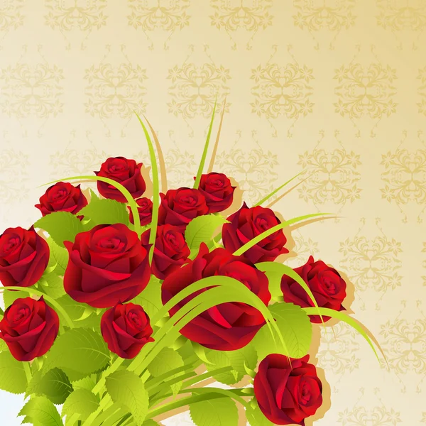 Bouquet de rose — Image vectorielle