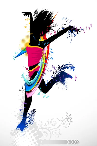 Danseuse grognon — Image vectorielle