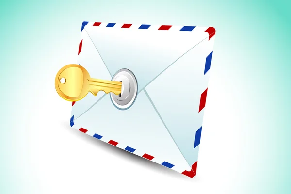 Locked Envelope — Stock Vector