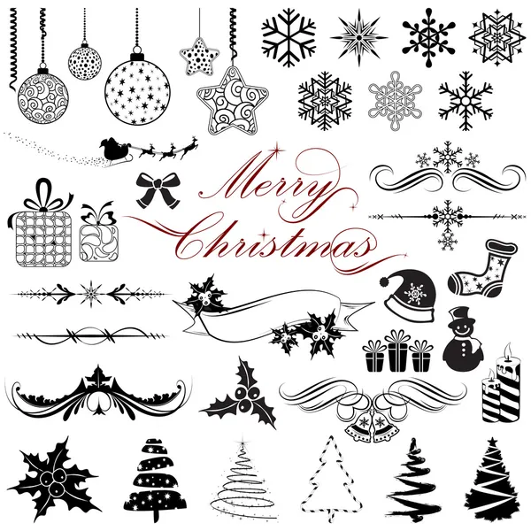 Vintage Design elements for Christmas — Stock Vector