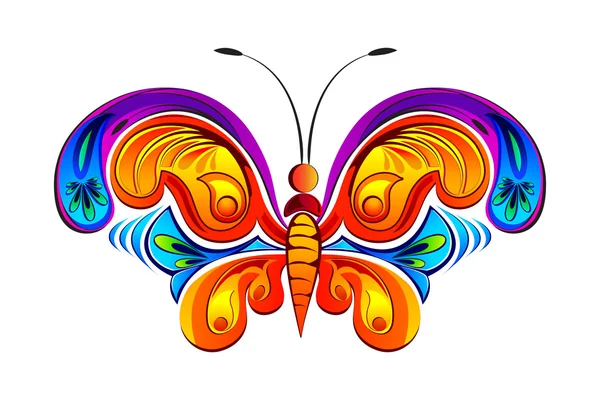 Kleurrijke vlinder — Stockvector