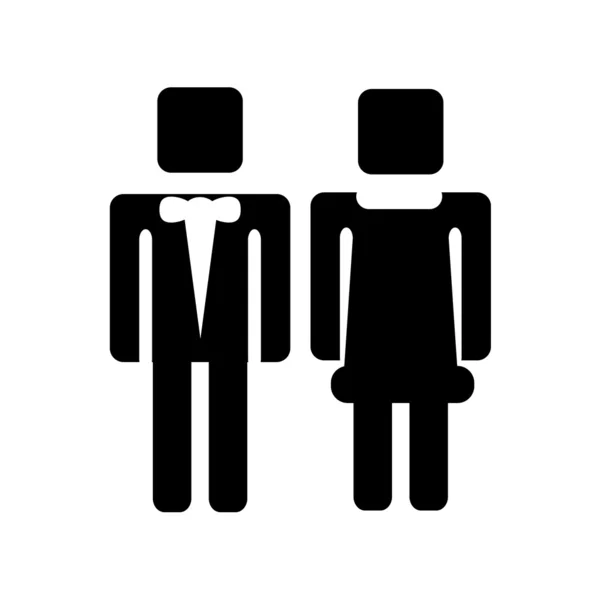 Erkek ve kadın işaret — Stok Vektör