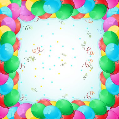 Birthday Card with Balloon clipart