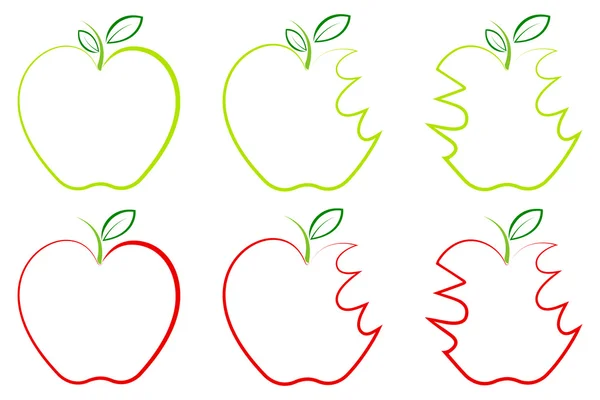 Inny kształt jabłka — Wektor stockowy