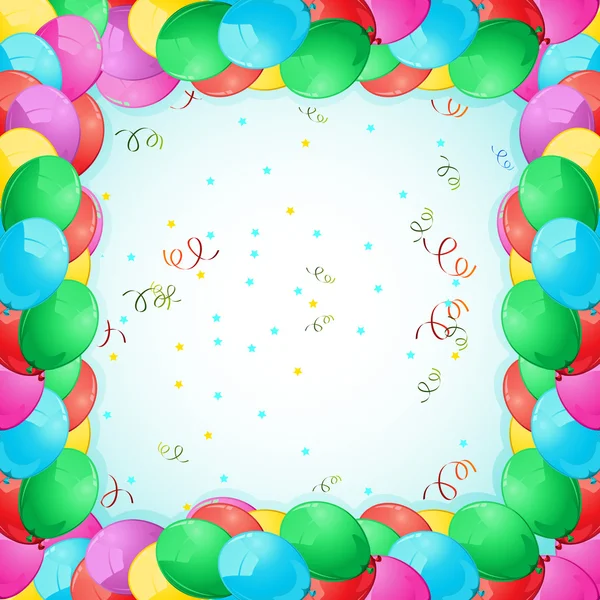 Födelsedagskort med ballong — Stock vektor