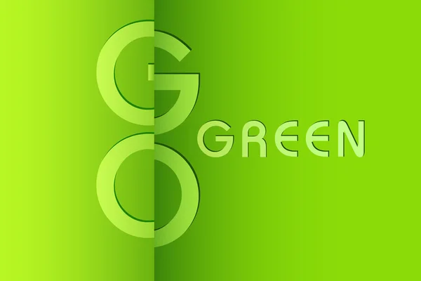 Iść zielonym tle — Wektor stockowy