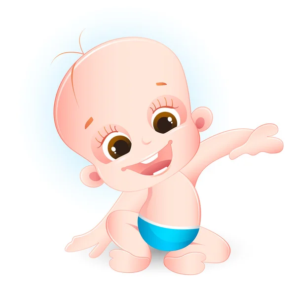 笑顔の赤ちゃん — ストックベクタ