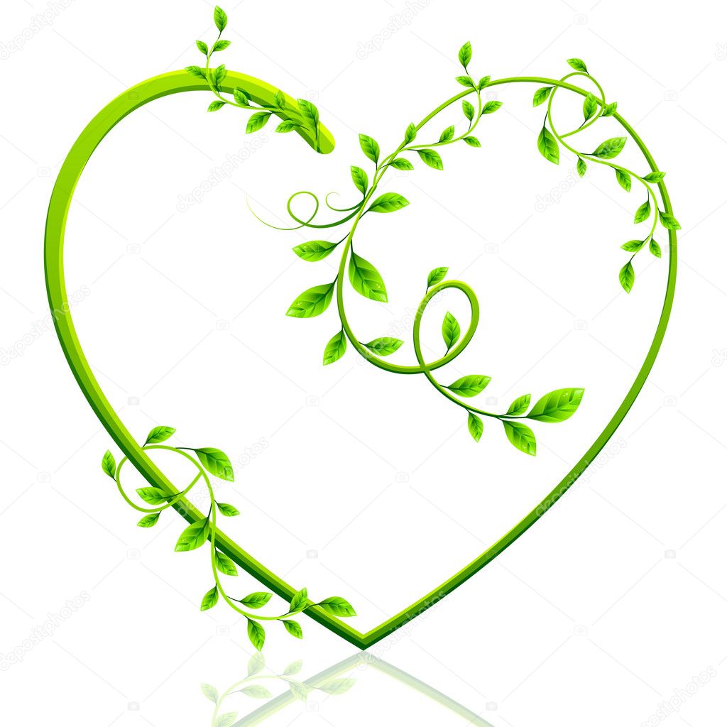 Зеленое сердце векторное изображение ©vectomart 7866011