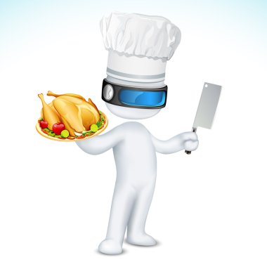 3d Scalable Cook clipart