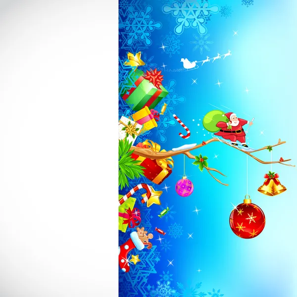 Christmas Decoration on Card — Stock Vector