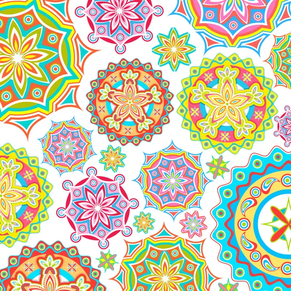 다채로운 꽃 패턴 — 스톡 벡터