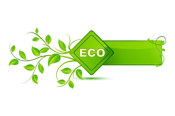 Eco przyjazny tagu — Wektor stockowy