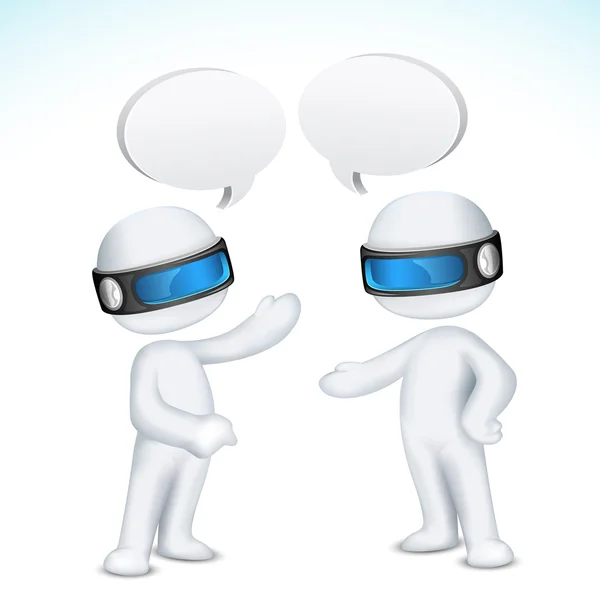 Talking 3d Man — Stock Vector