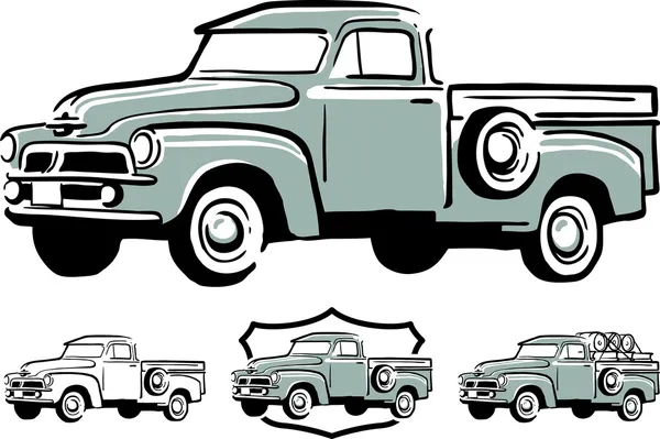 Vintage pick-up camion — Image vectorielle