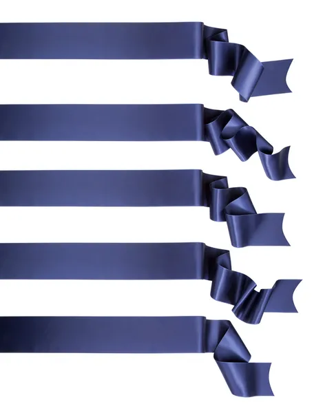 Colección de banners de cinta azul — Foto de Stock