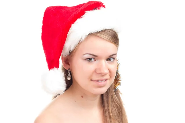 Girl celebrates Christmas — Stock Photo, Image