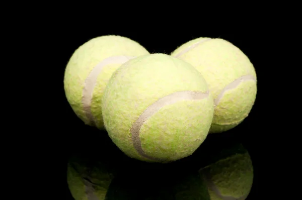 Three tennis balls — Stock Photo, Image