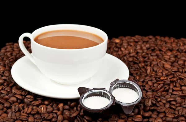 Cup coffee with milk — Stock Photo, Image