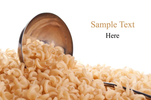 Scoop en ruwe pasta — Stockfoto