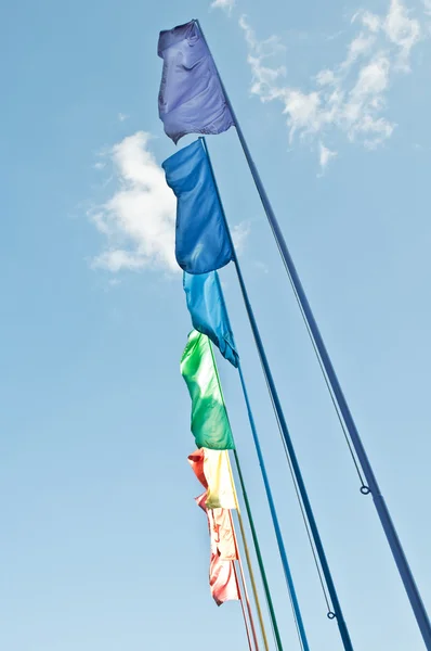 Rainbow colored flags — Stock Photo, Image