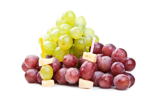 Зеленый и красный виноград — стоковое фото