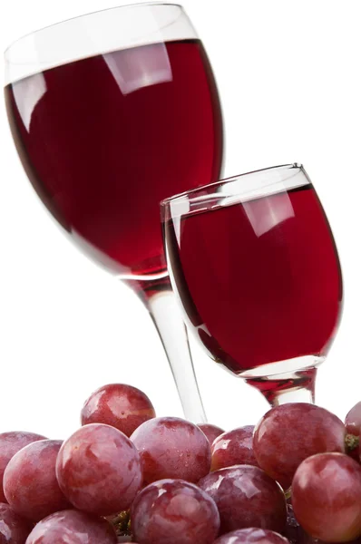 Wine and red grapes — Stock Photo, Image