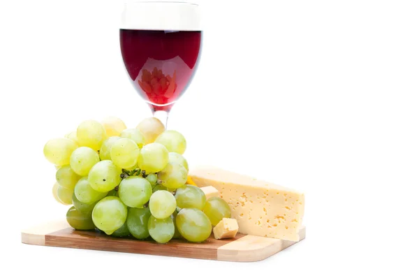 Egy pohár bor és a szőlő — Stock Fotó